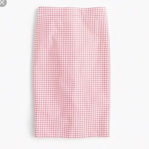Jcrew gingham pencil skirt